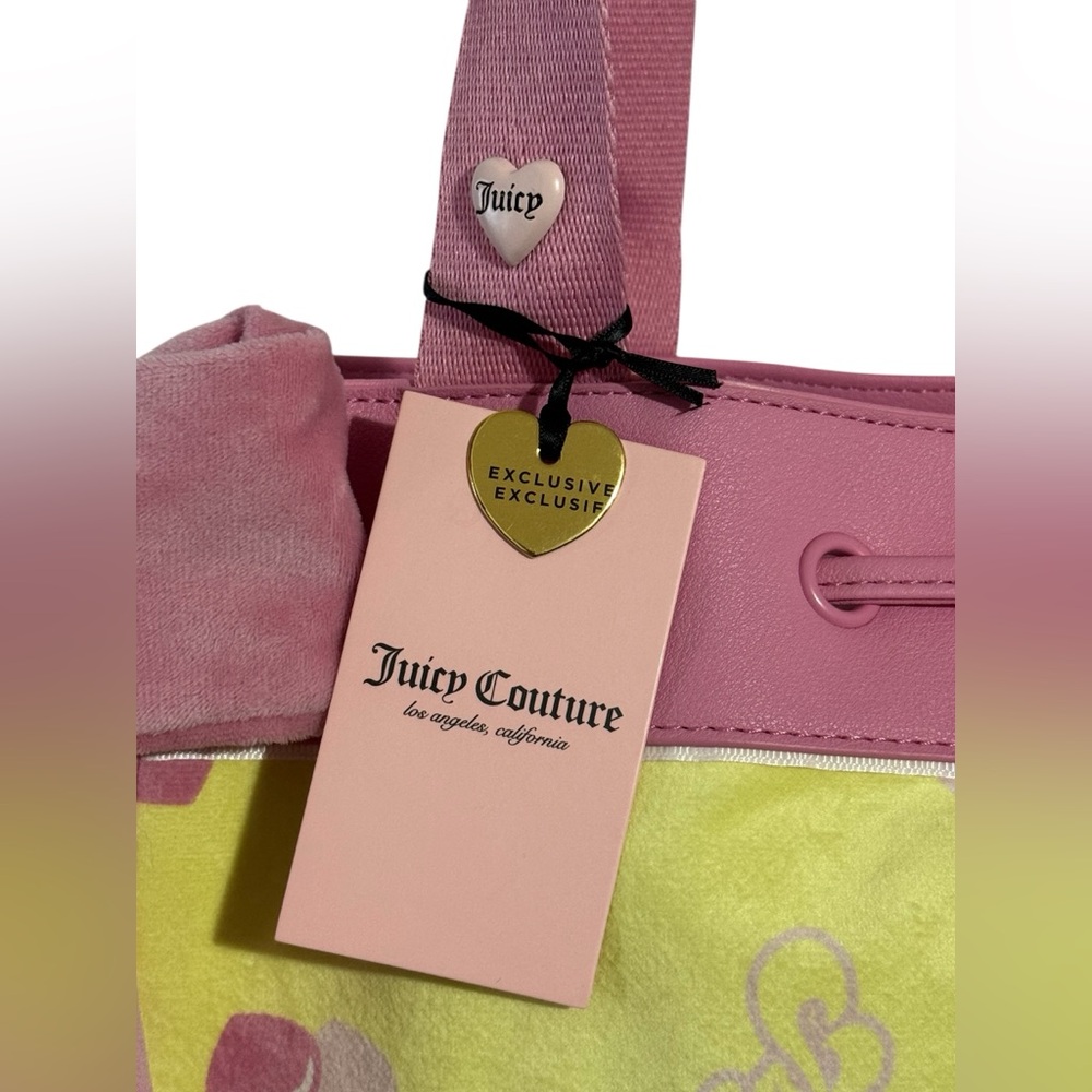 Juicy Couture Yellow Iris Multi Retro Cherry Gelato Tote Daydreamer Bag NEW NWT - Picture 4 of 15